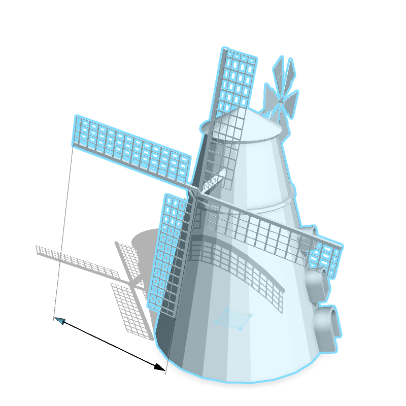 Windmill with non-chain handles Windmill with non-chain handles