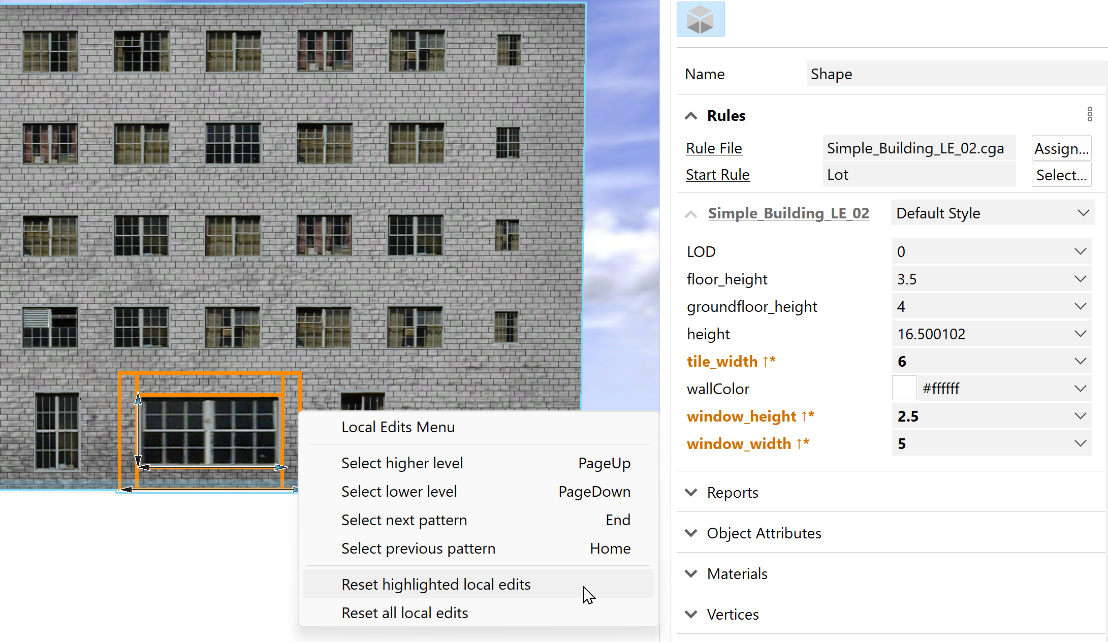 Local edits selections after highlight reset Local edits selections after highlight reset
