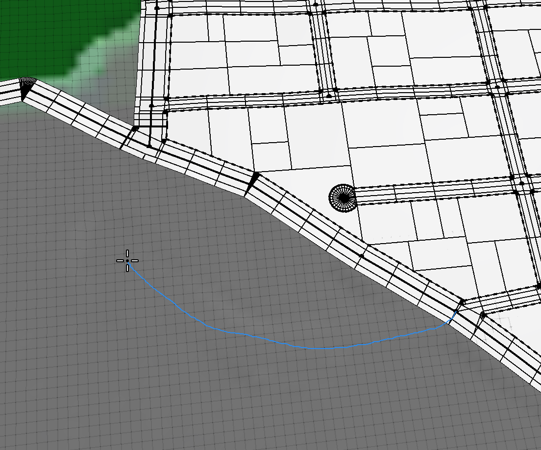 Drawing streets with freehand tool Drawing streets with freehand tool