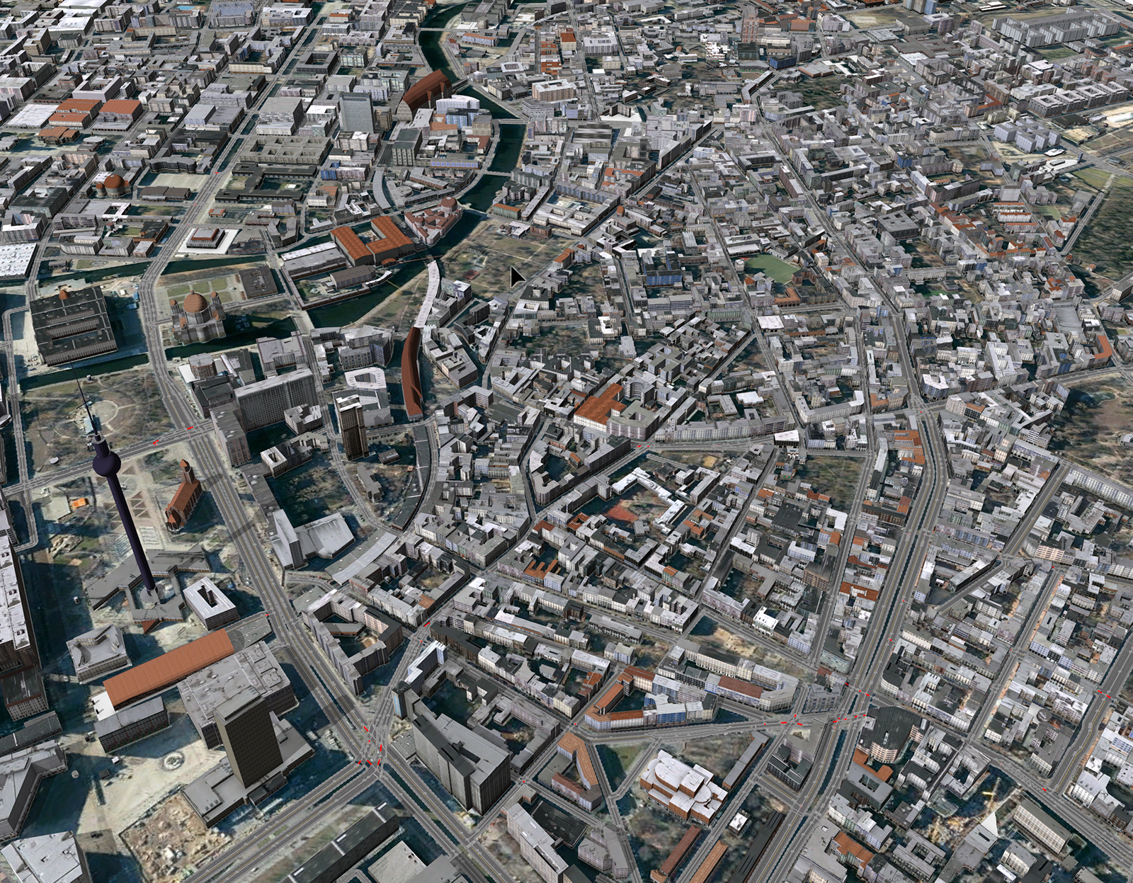 Realistic overview of city Realistic overview of city