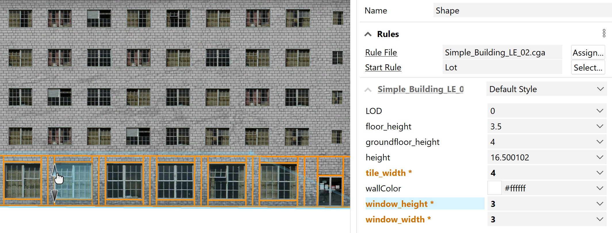 Ground floor windows with same size Ground floor windows with same size