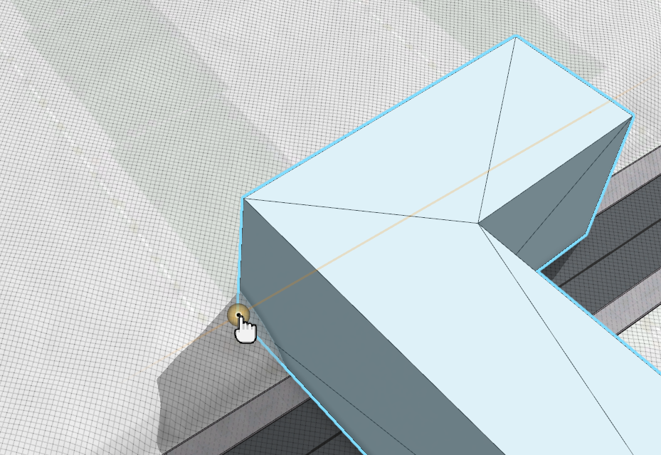 L-shape mass model moved with Transform Move tool L-shape mass model moved with Transform Move tool
