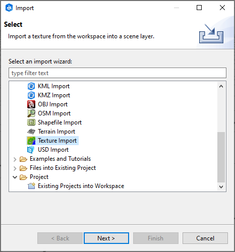 Import texture Import texture