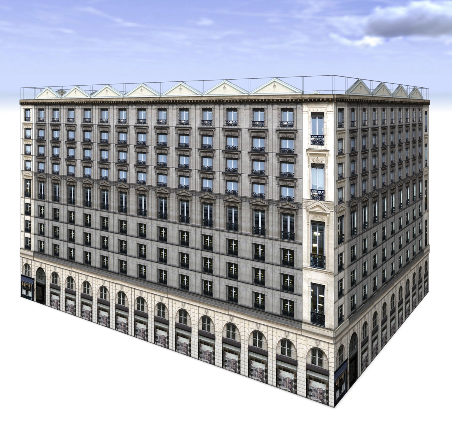 Facade template applied Facade template applied