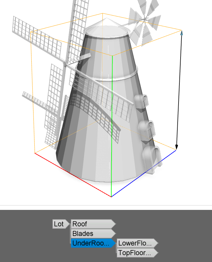 Complex window handles with roof scope Complex window handles with roof scope