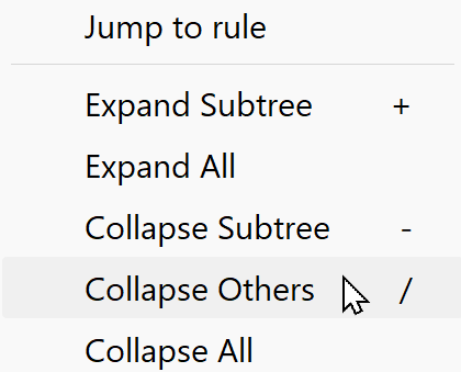 Collapse others to simply view Collapse others to simply view