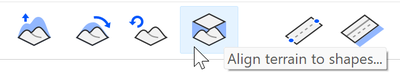 Align terrain to shapes on toolbar Align terrain to shapes on toolbar