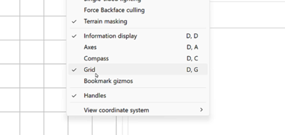 Turn grid on and off Turn grid on and off