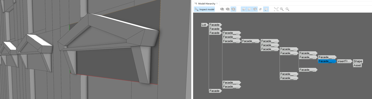 Facade in Model Hierarchy before asset insertion Facade in Model Hierarchy before asset insertion