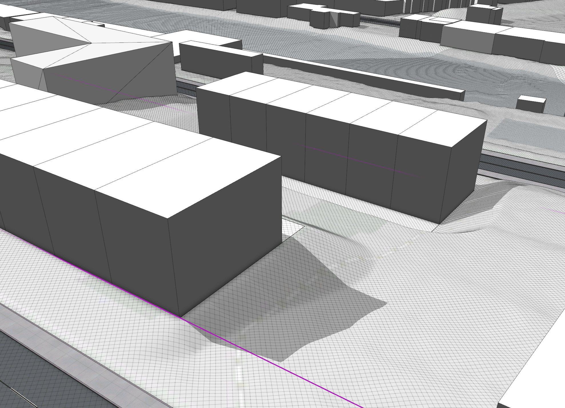 Terrain smoothed out in the upper row Terrain smoothed out in the upper row