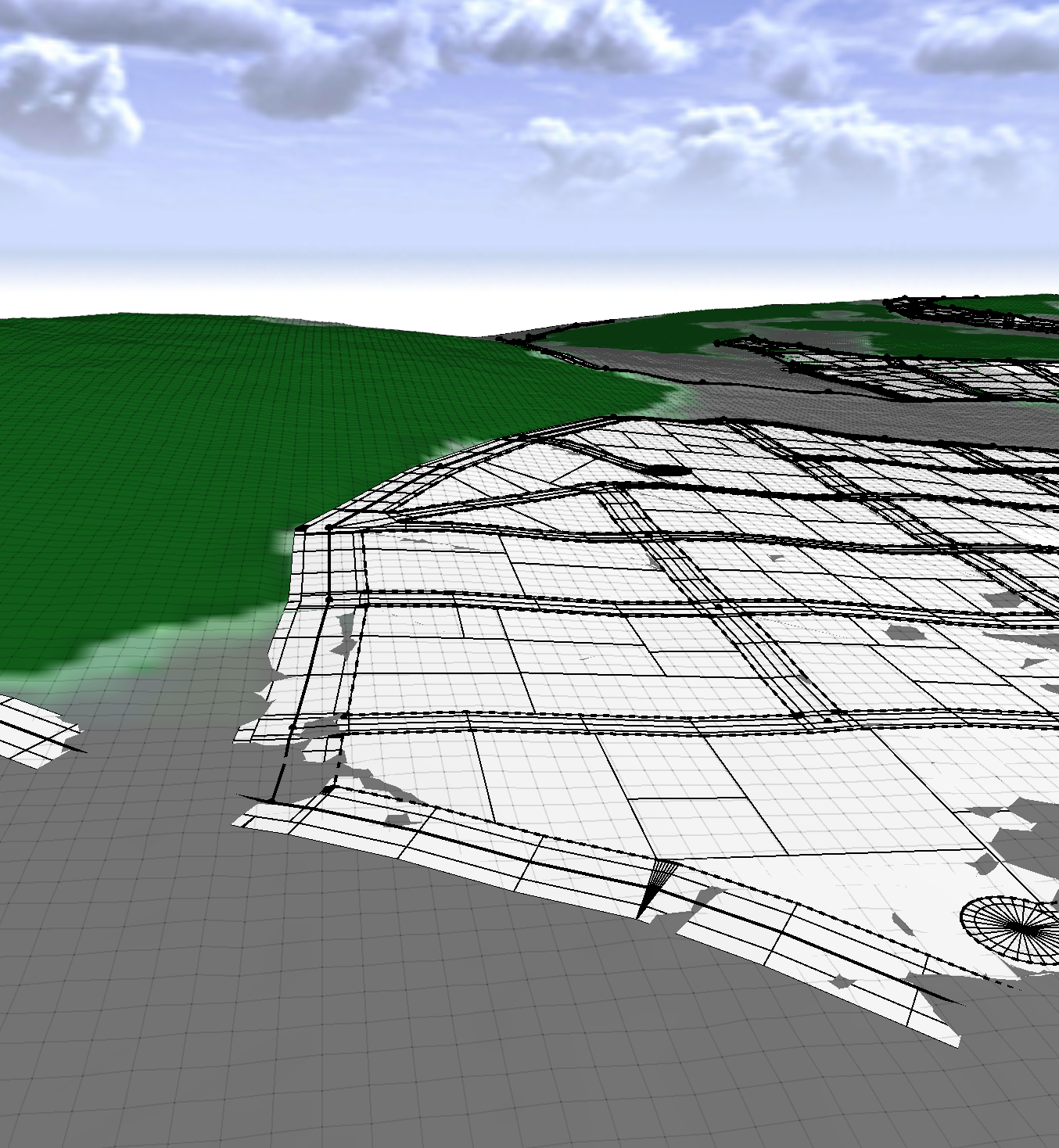 Streets after terrain aligned to shapes Streets after terrain aligned to shapes