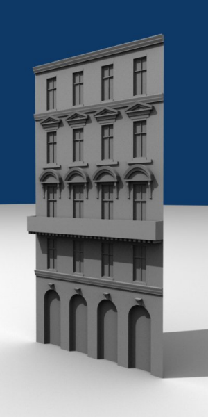 Rendered facade without wireframe Rendered facade without wireframe