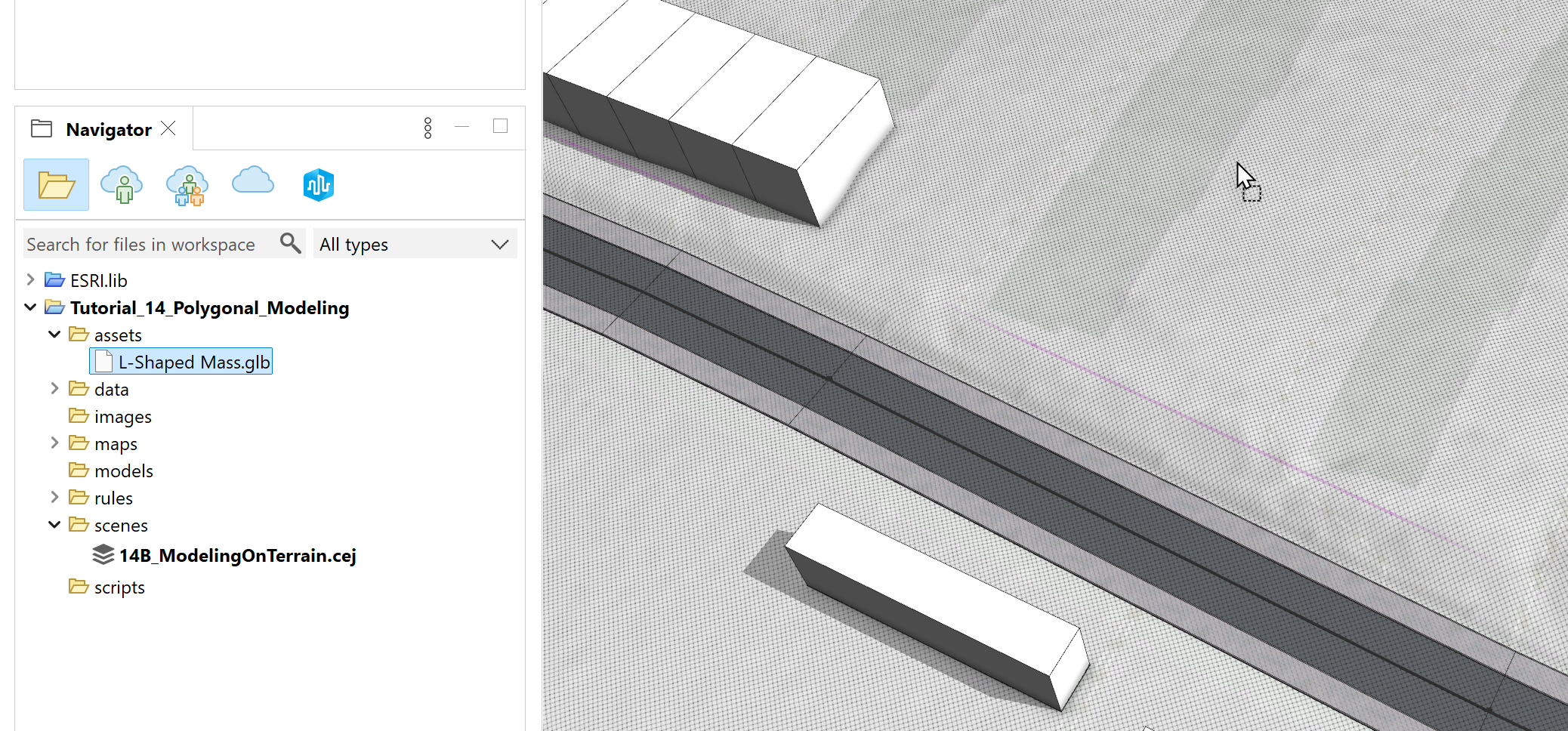 Dragging L-Shaped Mass.glb into scene Dragging L-Shaped Mass.glb into scene