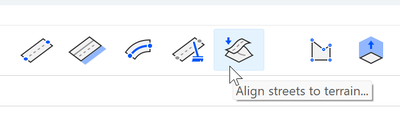 Align streets to terrain tool Align streets to terrain tool