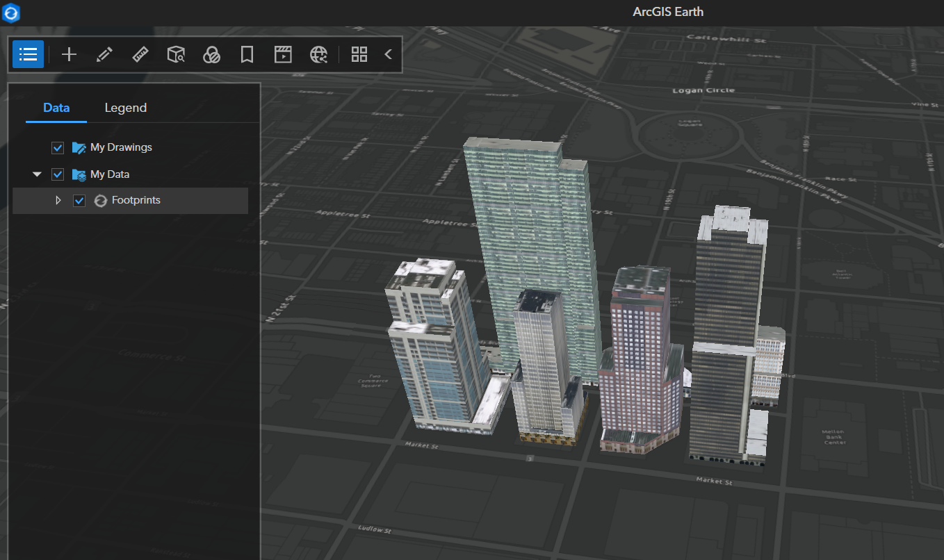 Result in ArcGIS Earth Result in ArcGIS Earth