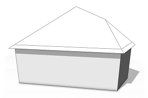 Hip roof from trapezoid lot