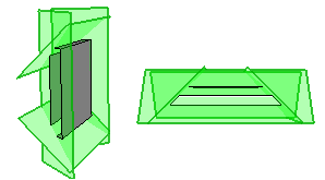 Trim planes with horizontals enabled