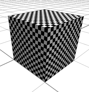 Primitive cube with built-in texture