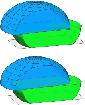 Boolean half spheres unify