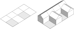 F-shaped building before inlining