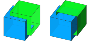 Boolean closed and open cube