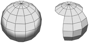 Top and front faces combined into a single shape