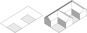 F-shaped building after inlining