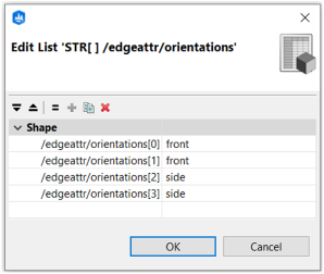 String array with edge attributes