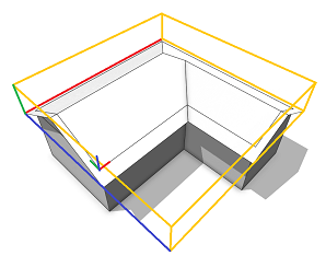 Gable roof with 30 degrees slope on L lot