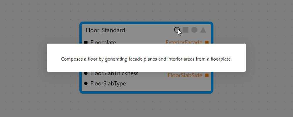 Component using Info button