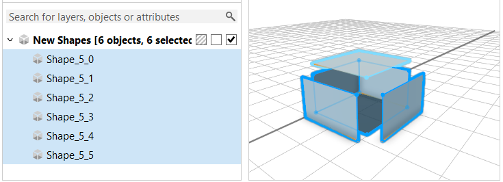 Shape after subdividing