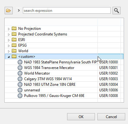 Custom coordinate system