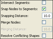 Snap nodes to segments settings