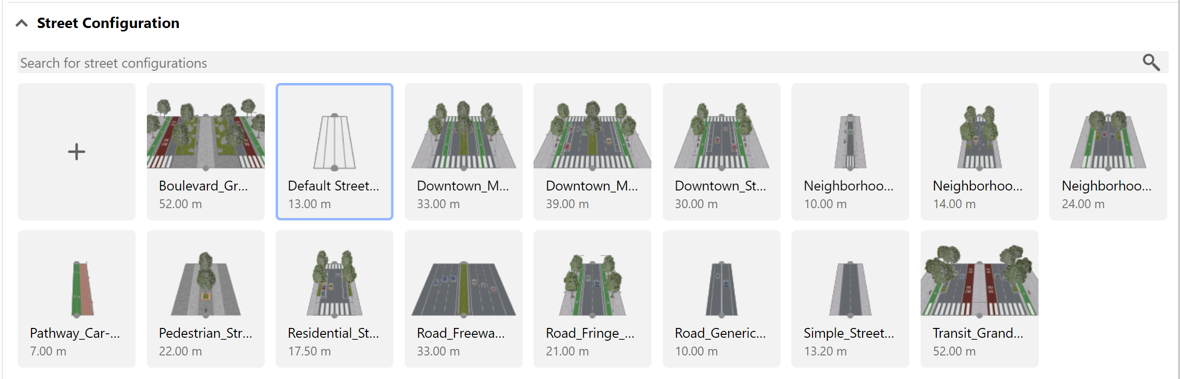 Street Configurations