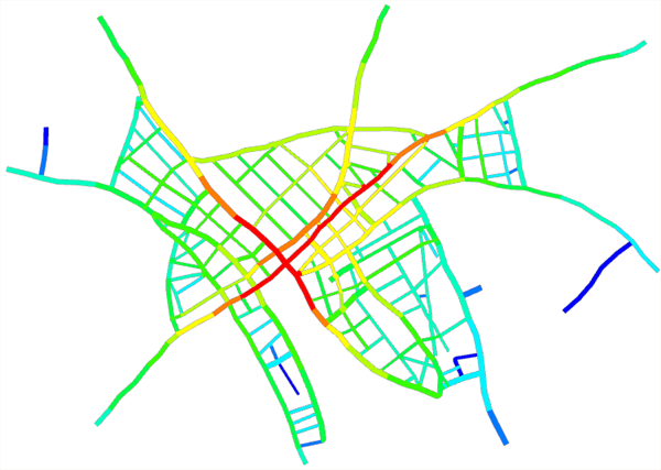 The global integration of a typical street network