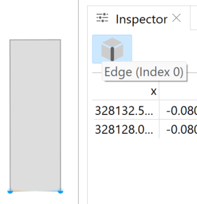 Shape with bottom edge set as first edge