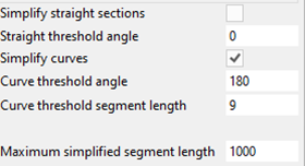 Combined curves settings