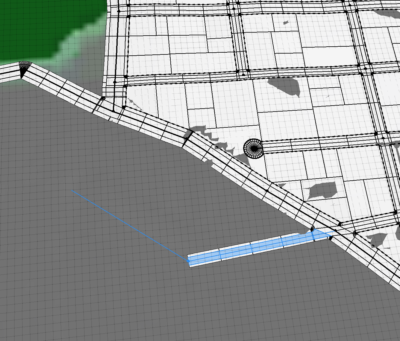 Drawing with polygonal street tool