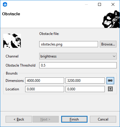 Obstacle dialog settings