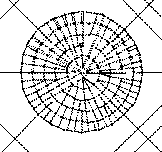 Streets grown in a radial pattern