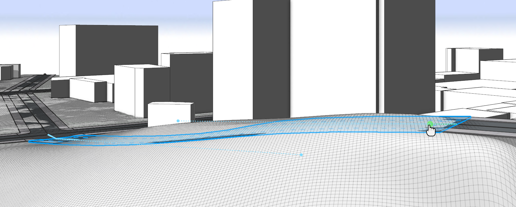 Adjusting curvet to follow terrain