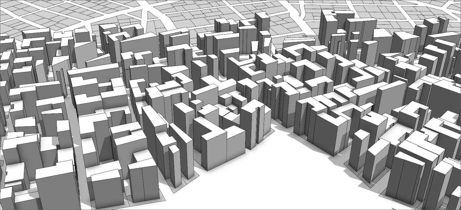 L and U-shapes combined with normal footprint extrusions