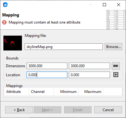 Mapping settings