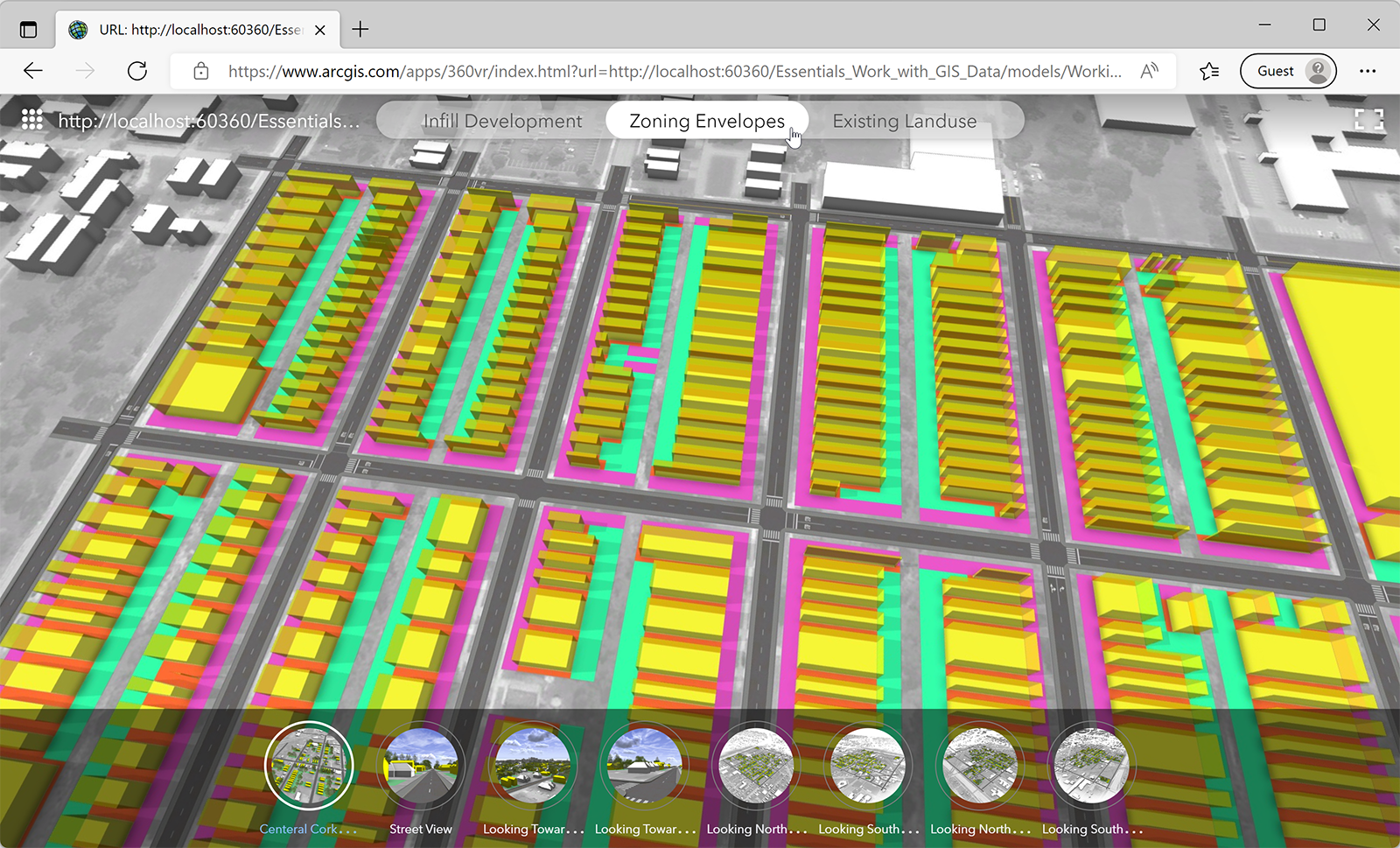 Zoning Envelopes in 360 VR Experience web app