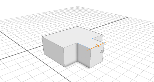 A cross indicates the midpoint snap