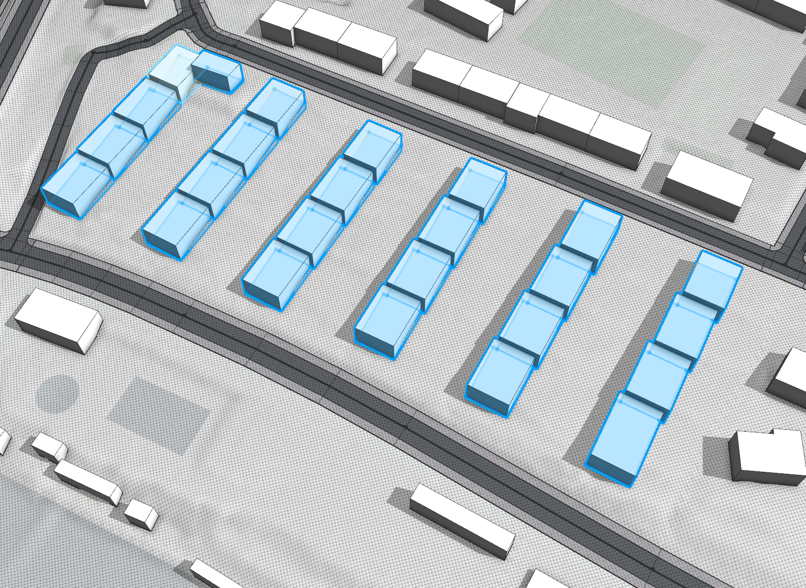 Existing selected buildings