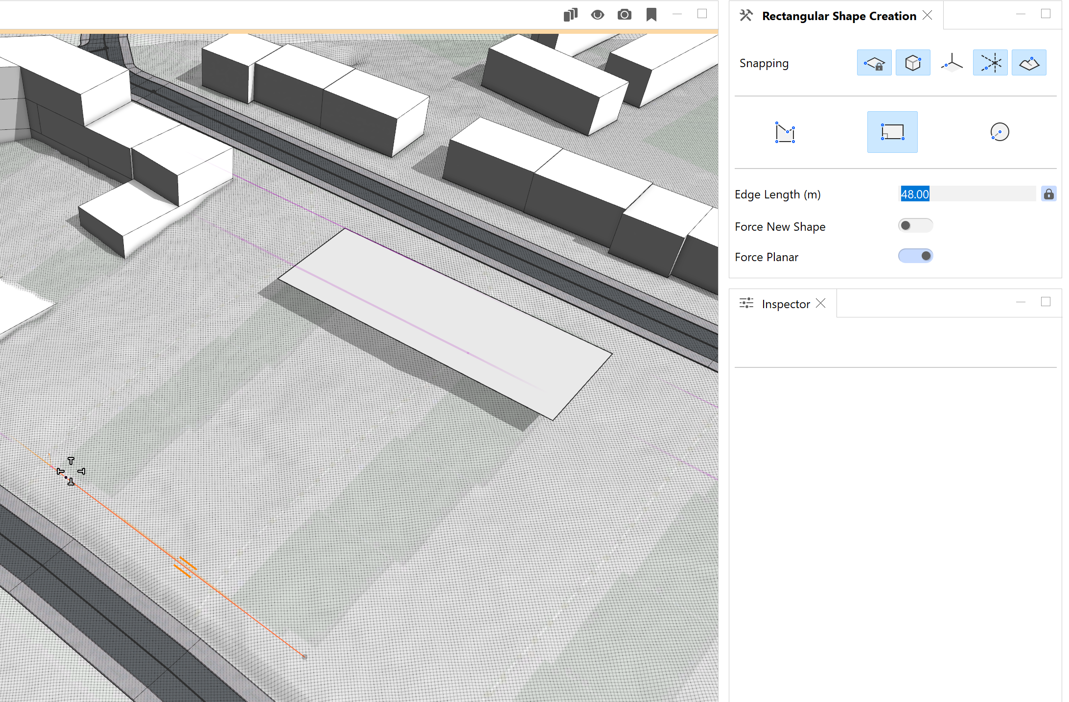 Two rectangles drawn