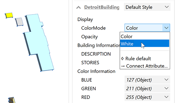 Changing the color of context layer