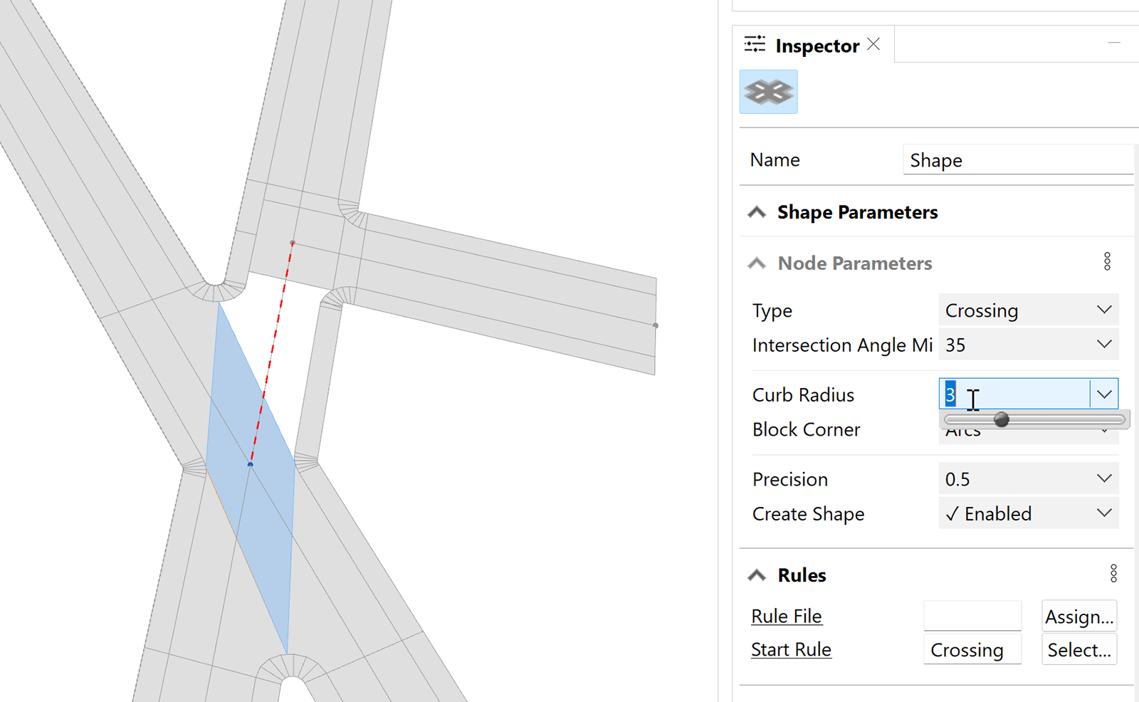 Intersection with error