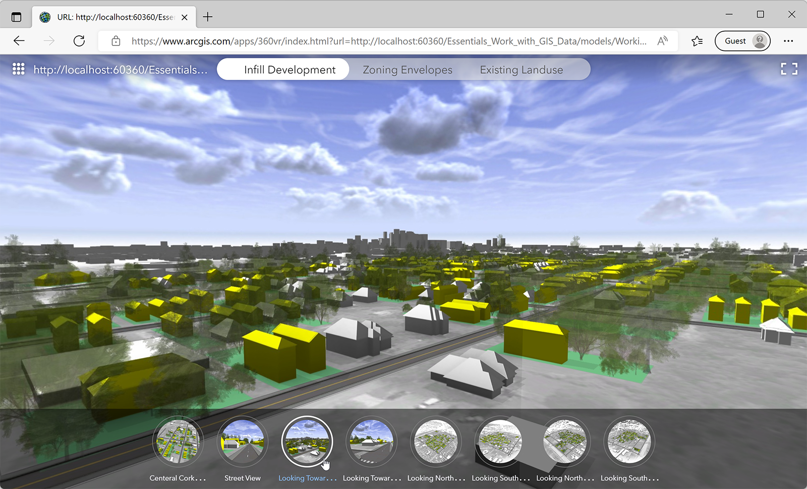 Infill Development in 360 VR Experience web app
